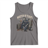 HVAC Tech Skeleton Mechanic Tank Top Master Of Flows Vintage Distressed Graphic