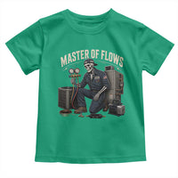HVAC Tech Skeleton Mechanic Toddler T Shirt Master Of Flows Vintage Distressed Graphic