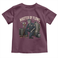 HVAC Tech Skeleton Mechanic Toddler T Shirt Master Of Flows Vintage Distressed Graphic