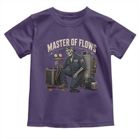HVAC Tech Skeleton Mechanic Toddler T Shirt Master Of Flows Vintage Distressed Graphic