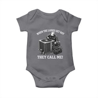 Funny HVAC Technician Graphic Baby Onesie When The Ladies Get Hot They Call Me