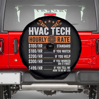 HVAC Tech Hourly Rate Spare Tire Cover Funny Labor Pricing List Technician Quote Graphic