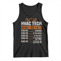 HVAC Tech Hourly Rate Tank Top Funny Labor Pricing List Technician Quote Graphic