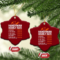 Handyman Hourly Rate Ceramic Ornament Handyman Gifts Contractor Coworker Gift