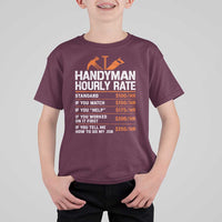 Handyman Hourly Rate T Shirt For Kid Handyman Gifts Contractor Coworker Gift
