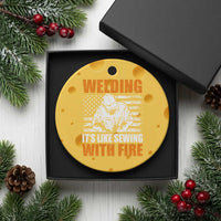 Welder Gifts for Men Ceramic Ornament Welding Its Like Sewing With Fire American Flag