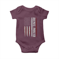 Vintage Distressed Mechanic Trucker Graphic Baby Onesie Diesel Power USA Flag