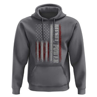 Vintage Distressed Mechanic Trucker Graphic Hoodie Diesel Power USA Flag