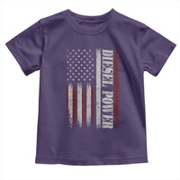 Vintage Distressed Mechanic Trucker Graphic Toddler T Shirt Diesel Power USA Flag