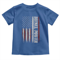 Vintage Distressed Mechanic Trucker Graphic Toddler T Shirt Diesel Power USA Flag