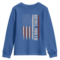 Vintage Distressed Mechanic Trucker Graphic Youth Sweatshirt Diesel Power USA Flag