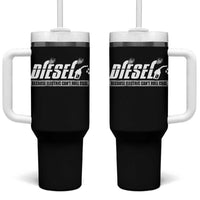 Diesel Because Electric Cars Can't Roll Coal Truck Tumbler With Handle Trucker Mechanic Graphic