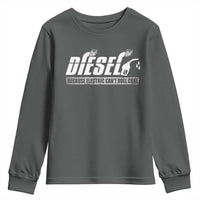 Diesel Because Electric Cars Can't Roll Coal Truck Youth Sweatshirt Trucker Mechanic Graphic