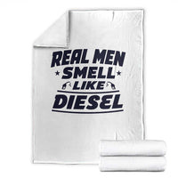 Real Men Smell Like Diesel Truck Mechanic Humor Throw Blanket