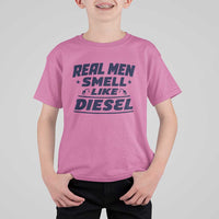 Real Men Smell Like Diesel Truck Mechanic Humor T Shirt For Kid
