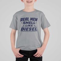 Real Men Smell Like Diesel Truck Mechanic Humor T Shirt For Kid