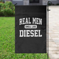 Funny Truck Mechanic Garden Flag Real Men Smell Like Diesel