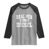 Funny Truck Mechanic Raglan Shirt Real Men Smell Like Diesel