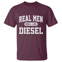 Funny Truck Mechanic T Shirt Real Men Smell Like Diesel