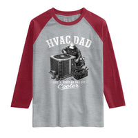 HVAC Dad Raglan Shirt Funny Technician Fathers Day Graphic
