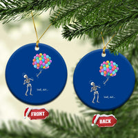 Well Shit Skeleton Detached Arm Ceramic Ornament Gothic Halloween Flying Balloons Graphic