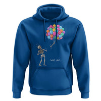 Well Shit Skeleton Detached Arm Hoodie Gothic Halloween Flying Balloons Graphic