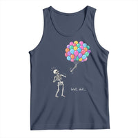 Well Shit Skeleton Detached Arm Tank Top Gothic Halloween Flying Balloons Graphic