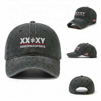 XX Does Not Equal XY Save Girls Sports Washed Cotton Baseball Cap