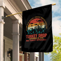 WKRP Turkey Drop Garden Flag Funny Thanksgiving Day First Annual WKRP - Wonder Print Shop