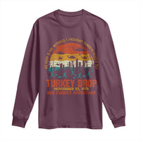 WKRP Turkey Drop Long Sleeve Shirt Funny Thanksgiving Day First Annual WKRP - Wonder Print Shop