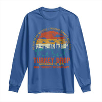 WKRP Turkey Drop Long Sleeve Shirt Funny Thanksgiving Day First Annual WKRP - Wonder Print Shop