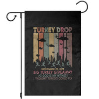 WKRP Turkey Drop Garden Flag Retro First Annual WKRP Funny Thanksgiving Day - Wonder Print Shop