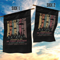 WKRP Turkey Drop Garden Flag Retro First Annual WKRP Funny Thanksgiving Day - Wonder Print Shop