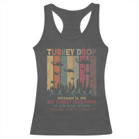 WKRP Turkey Drop Racerback Tank Top Retro First Annual WKRP Funny Thanksgiving Day - Wonder Print Shop