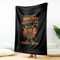 First Annual WKRP Throw Blanket Funny Thanksgiving Day WKRP Turkey Drop - Wonder Print Shop