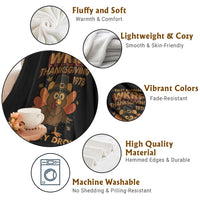 First Annual WKRP Throw Blanket Funny Thanksgiving Day WKRP Turkey Drop - Wonder Print Shop