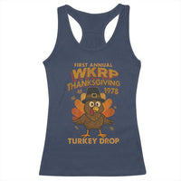 First Annual WKRP Racerback Tank Top Funny Thanksgiving Day WKRP Turkey Drop - Wonder Print Shop