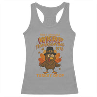 First Annual WKRP Racerback Tank Top Funny Thanksgiving Day WKRP Turkey Drop - Wonder Print Shop