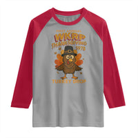 First Annual WKRP Raglan Shirt Funny Thanksgiving Day WKRP Turkey Drop - Wonder Print Shop