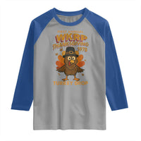 First Annual WKRP Raglan Shirt Funny Thanksgiving Day WKRP Turkey Drop - Wonder Print Shop