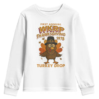 First Annual WKRP Youth Sweatshirt Funny Thanksgiving Day WKRP Turkey Drop - Wonder Print Shop