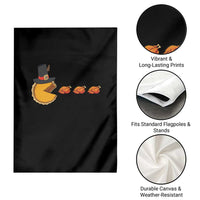 Thanksgiving Video Game Garden Flag Pumpkin Pie Eating Turkey Gamer Patch Day - Wonder Print Shop