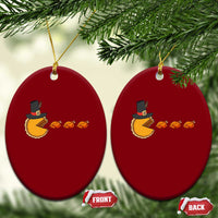 Thanksgiving Video Game Ceramic Ornament Pumpkin Pie Eating Turkey Gamer Patch Day - Wonder Print Shop