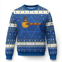 Thanksgiving Video Game Hanukkah Ugly Sweater Pumpkin Pie Eating Turkey Gamer Patch Day - Wonder Print Shop