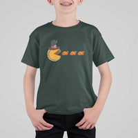 Thanksgiving Video Game T Shirt For Kid Pumpkin Pie Eating Turkey Gamer Patch Day - Wonder Print Shop