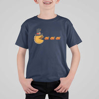 Thanksgiving Video Game T Shirt For Kid Pumpkin Pie Eating Turkey Gamer Patch Day - Wonder Print Shop