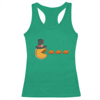 Thanksgiving Video Game Racerback Tank Top Pumpkin Pie Eating Turkey Gamer Patch Day - Wonder Print Shop