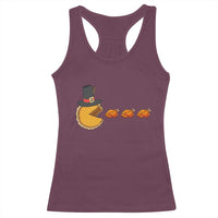 Thanksgiving Video Game Racerback Tank Top Pumpkin Pie Eating Turkey Gamer Patch Day - Wonder Print Shop