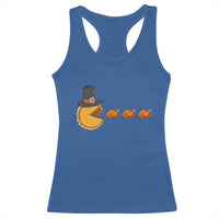 Thanksgiving Video Game Racerback Tank Top Pumpkin Pie Eating Turkey Gamer Patch Day - Wonder Print Shop