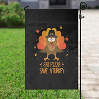 Save A Turkey Eat Pizza Garden Flag Funny Thanksgiving - Wonder Print Shop